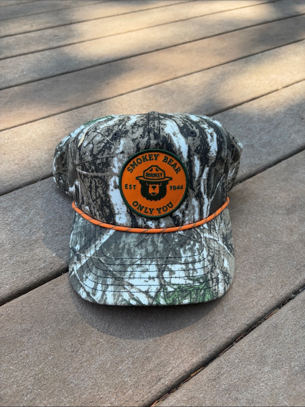 Smokey Bear Camo Trucker Hat